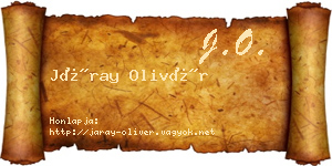 Járay Olivér névjegykártya